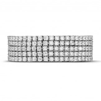 High Jewellery - 25.90 Karat breites Diamant Tennisarmband aus Weißgold