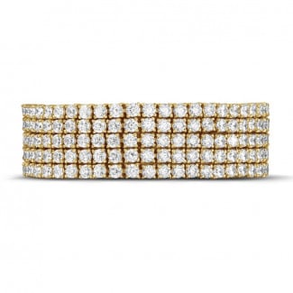 Armbänder - 25.90 Karat breites Diamant Tennisarmband aus Gelbgold