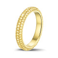 0.85 Karat Diamant Memoire Ring mit gelben Diamanten (rundherum besetzt) aus Gelbgold