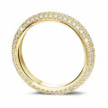 0.85 Karat Diamant Memoire Ring (rundherum besetzt) aus Gelbgold