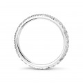 0.55 Karat Memoire Ring (rundherum besetzt) aus Weißgold mit runden Diamanten