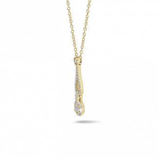 Halsketten - 0.45 Karat Diamant Anhänger aus Gelbgold