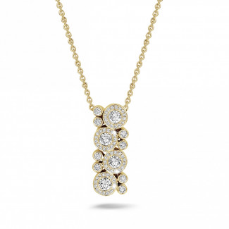 Halsketten - 1.20 Karat Diamant Anhänger aus Gelbgold