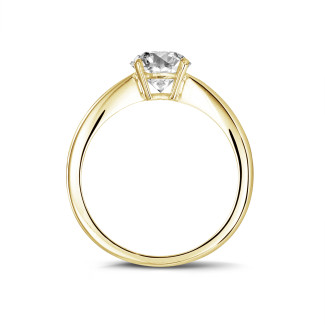 Verlobung - 1.20 Karat Solitärring aus Gelbgold mit ovalem Diamant