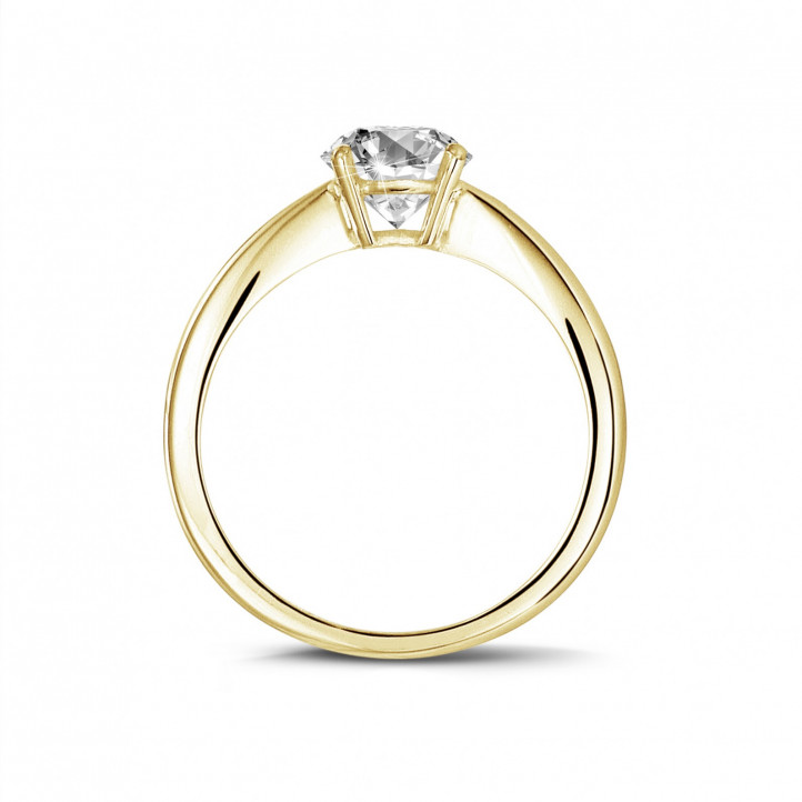 1.90 Karat Solitärring aus Gelbgold mit ovalem Diamant