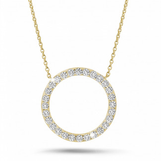 Halsketten - 0.54 Karat Diamant Eternity Halskette aus Gelbgold