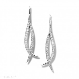 Ohrringe - 0.76 Karat Diamant Design Ohrringe aus Weißgold