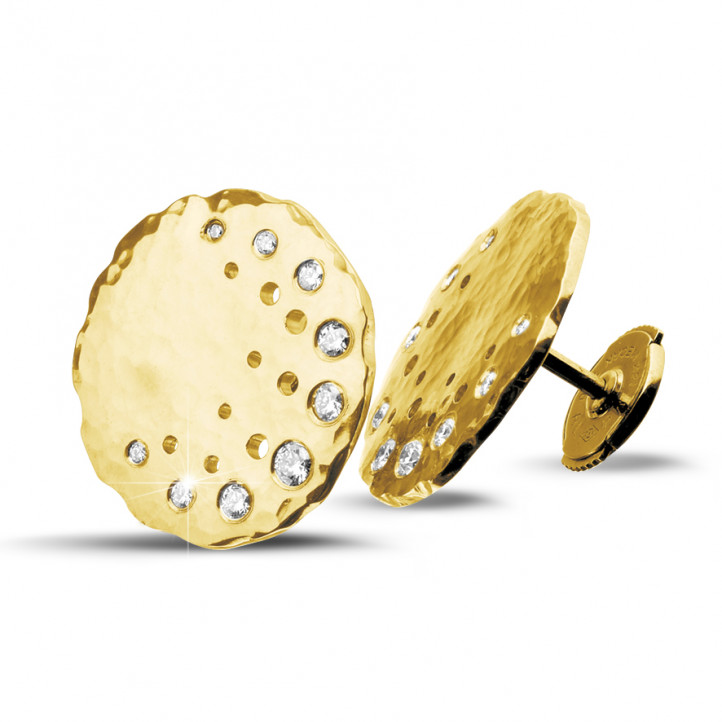 0.26 Karat Diamant Design Ohrringe aus Gelbgold