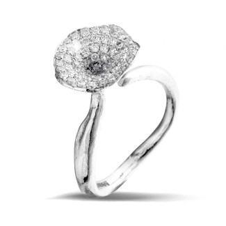 Exklusiver BAUNAT-Stock Sale (keine 30 Tage Rückgabe) - 0.54 Karat Diamant Design Ring aus Weißgold (Erhältlich in Größe 49)