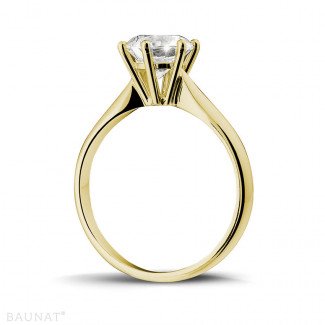 Brillant Ring - 1.50 Karat Diamant Solitärring aus Gelbgold