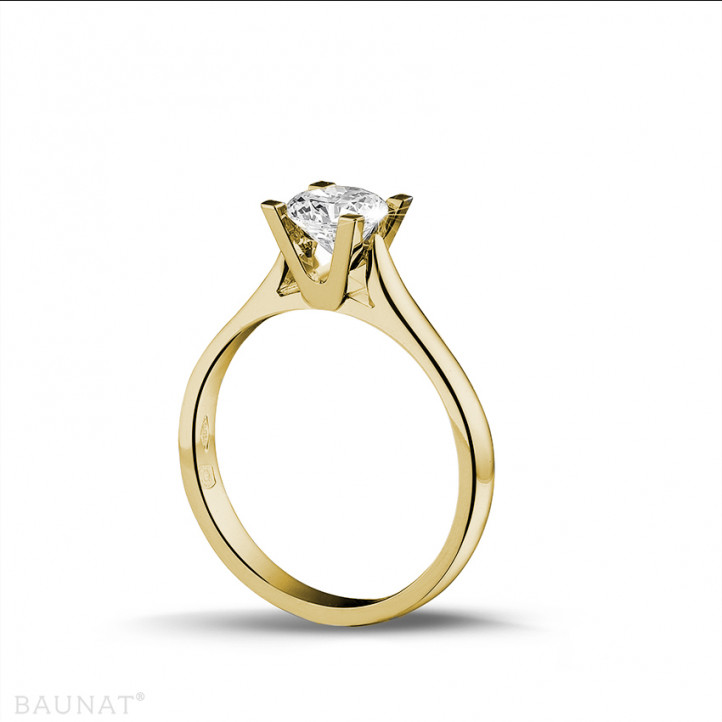 0.70 Karat Diamant Solitärring aus Gelbgold