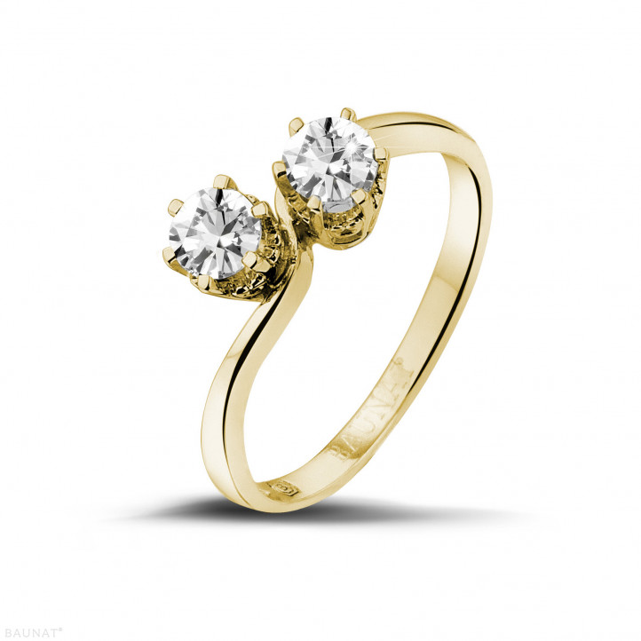 0.50 Karat Diamant Toi & Moi Ring aus Gelbgold