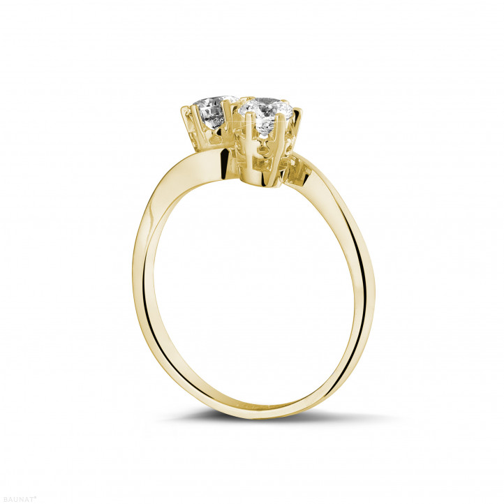 0.50 Karat Diamant Toi & Moi Ring aus Gelbgold
