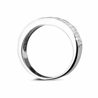 Wedding - 0.64 carat wide diamond eternity ring in white gold