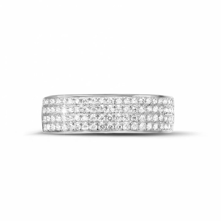 0.64 carat wide diamond eternity ring in white gold