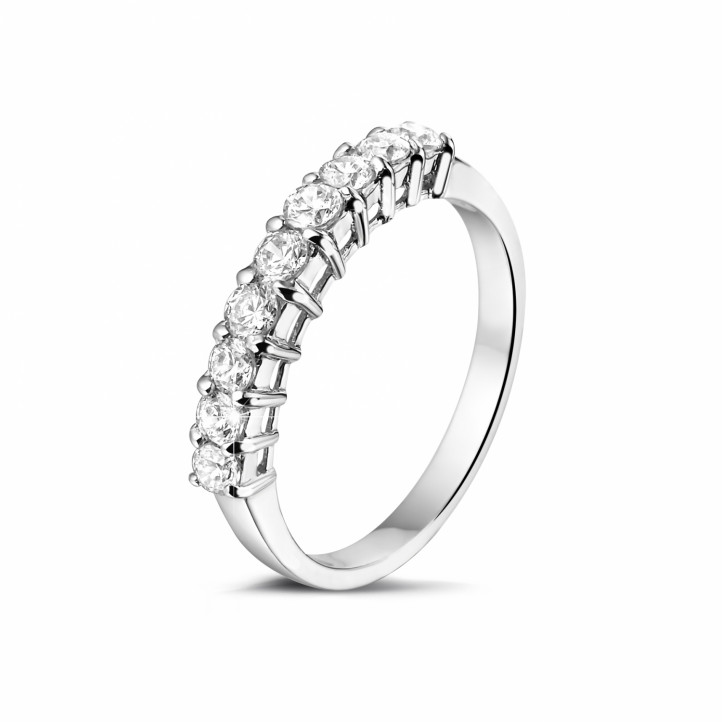 0.54 carat diamond eternity ring in platinum