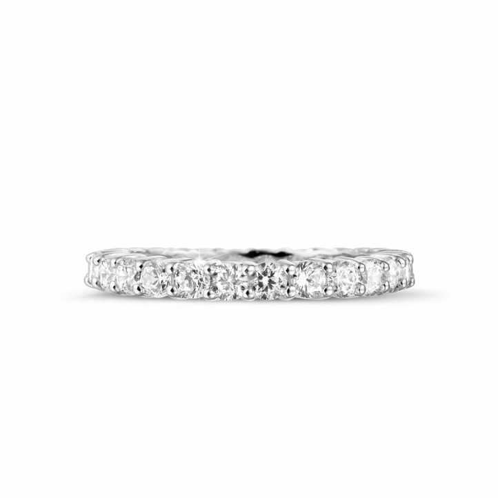 1.56 carat diamond eternity ring in platinum