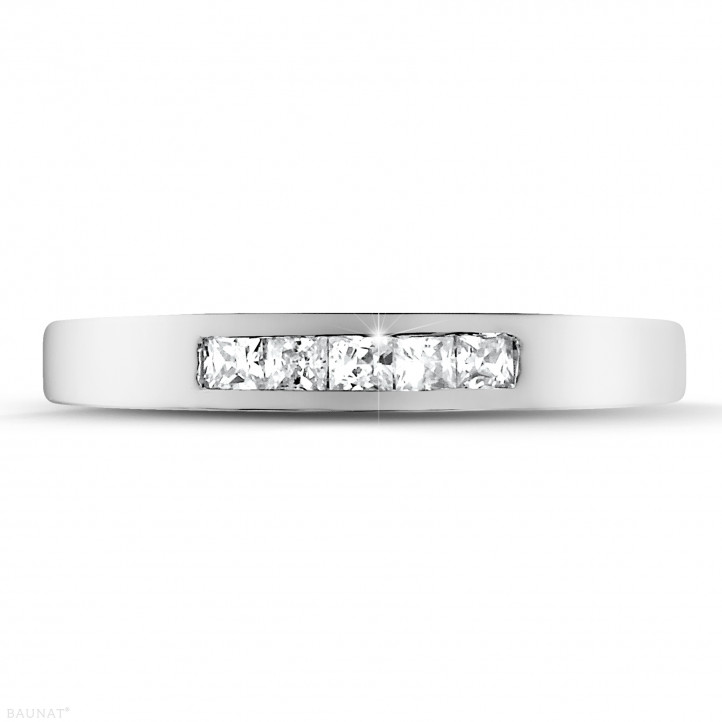 0.30 carat platinum eternity ring with princess diamonds