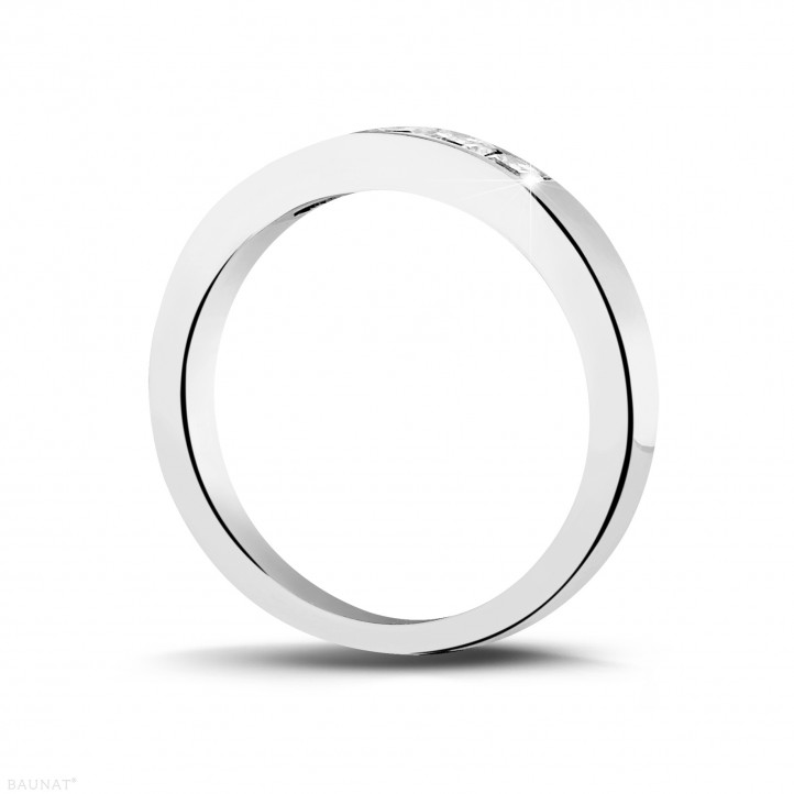 0.50 carat platinum eternity ring with princess diamonds