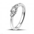 0.45 carat trilogy ring in platinum with round diamonds