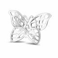 0.90 carat diamond design butterfly brooch in white gold