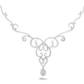 3.65 carat diamond necklace in white gold