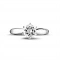 1.00 carat solitaire diamond ring in white gold