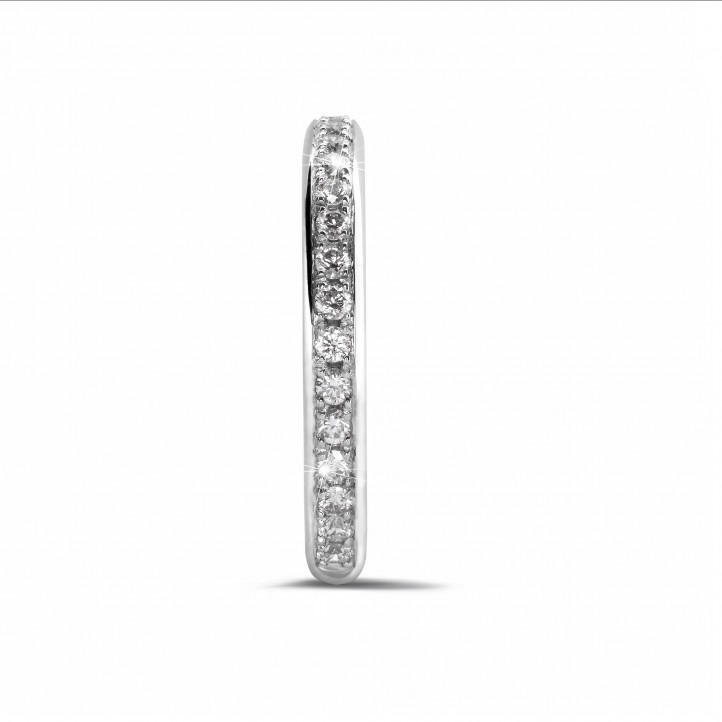 0.30 carat diamond eternity ring (half set) in platinum