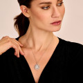 1.10 carat diamond pendant in white gold