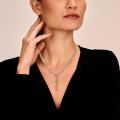 7.00 carat necklace in platinum with round and marquise diamonds