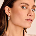 2.90 carat diamond earrings in white gold