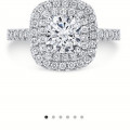 Price quotation Nr. 2: Mr. Jajairam - 0.9 ct diamond halo ring with princess shaped diamond