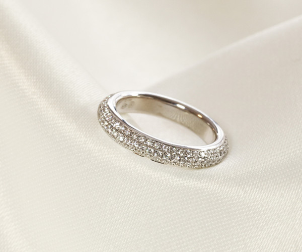 Eternity ring with small round diamonds from BAUNAT