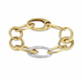 1.70 carat classic diamond chain bracelet in yellow gold