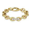 0.34 carat bold diamond chain bracelet in yellow gold