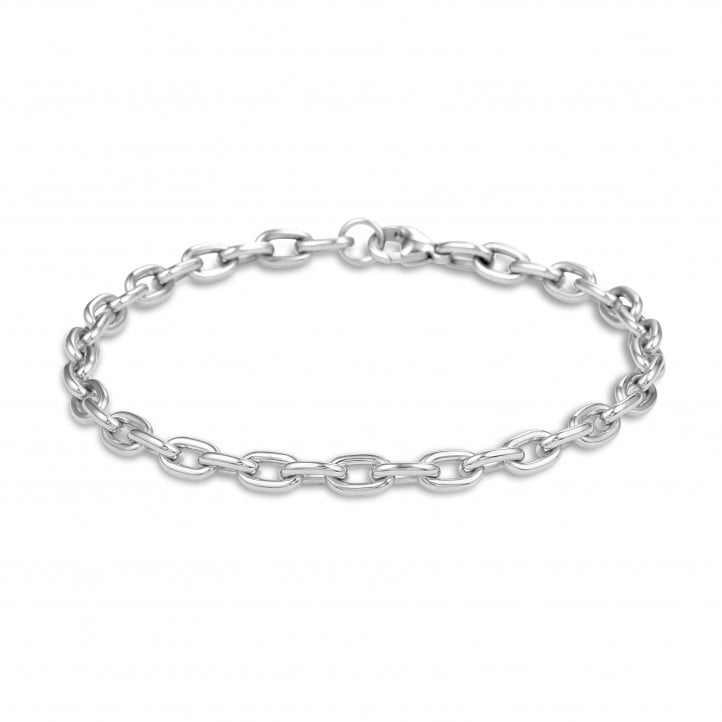 Elegant chain bracelet in white gold