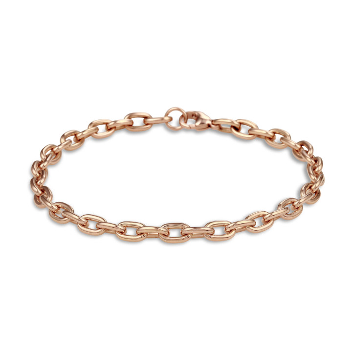 Elegant chain bracelet in red gold