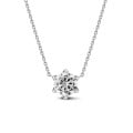 2.00 carat solitaire pendant in white gold with round diamond