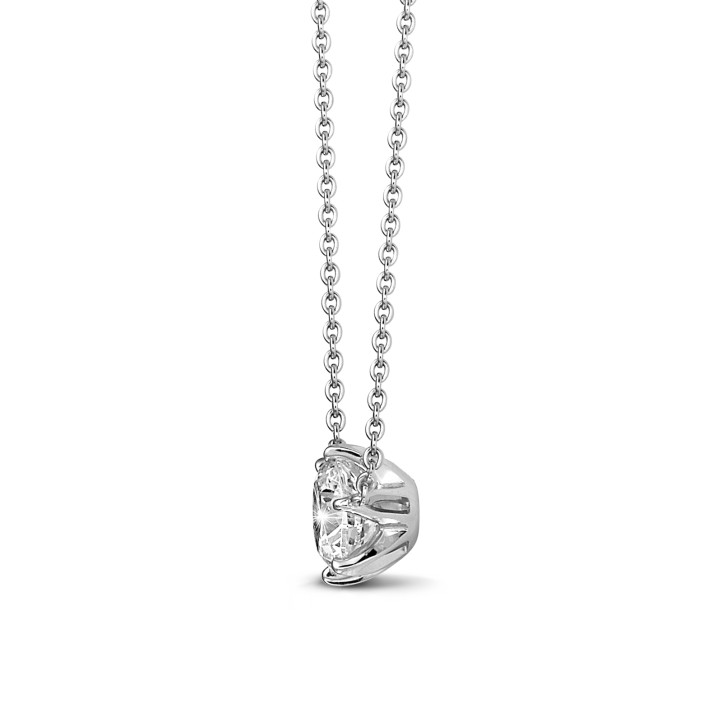 2.50 carat solitaire pendant in white gold with round diamond