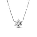 3.00 carat solitaire pendant in white gold with round diamond