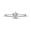 0.50 carat solitaire ring in white gold with round diamond