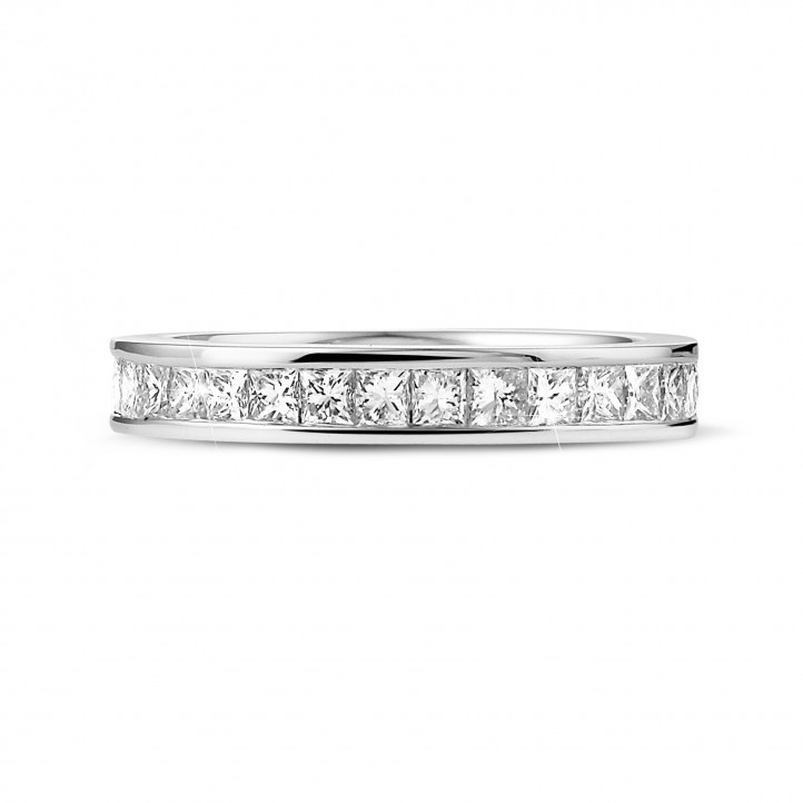 Mr Stephenson - 1.00 carat eternity ring (full set) in white gold with princess diamonds