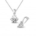 0.70 carat platinum solitaire pendant with round diamond