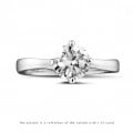 1.50 carat solitaire diamond ring in platinum