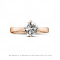 2.50 carat solitaire diamond ring in red gold