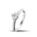 0.70 carat solitaire diamond design ring in platinum with eight prongs
