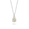 6.01 carat white golden solitaire pendant with pear shaped diamond