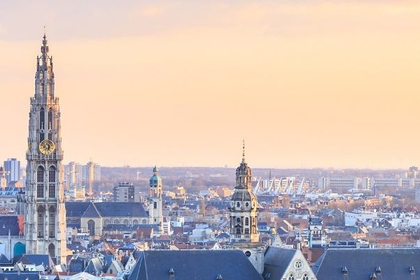 Skyline view of the city of Antwerp