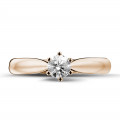 0.30 carat solitaire diamond ring in red gold