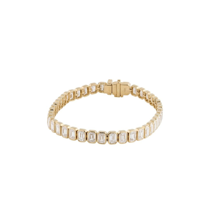 Mrs. Haldorsen - Quote no. 1 - 9 carats - 17 cm bezel setting tennis bracelet with radiant cut diamonds